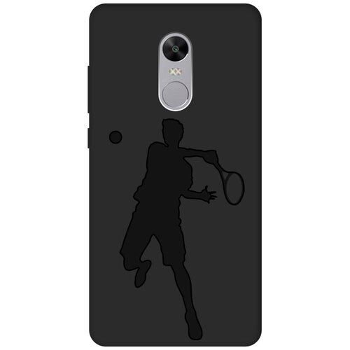 Матовый чехол Tennis для Xiaomi Redmi Note 4X / Сяоми Редми Ноут 4х с эффектом блика черный матовый чехол basketball для xiaomi redmi note 4x сяоми редми ноут 4х с эффектом блика черный