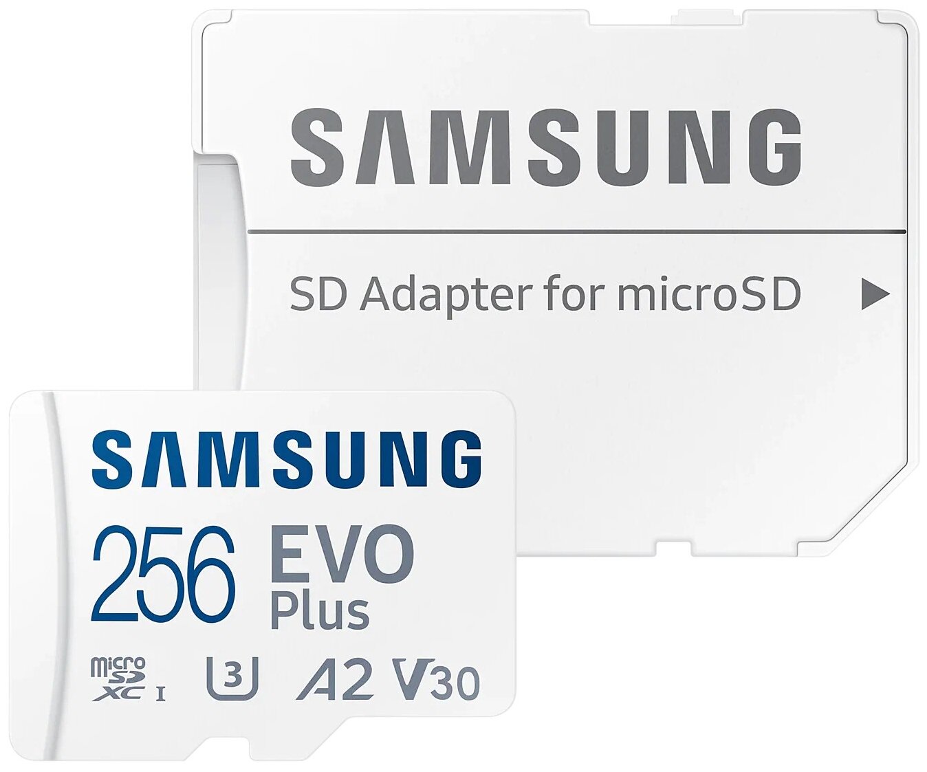 Карта памяти Samsung Evo Plus microSDXC U3 Class 10 256GB с адаптером