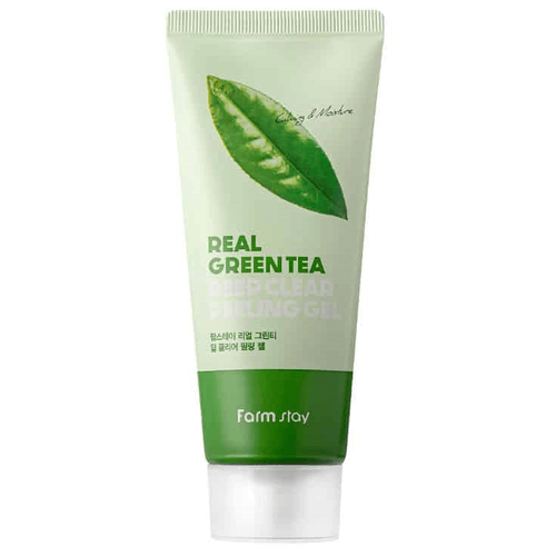 Пилинг-гель Farm Stay с зелёным чаем - Real Green Tea Deep Clear Peeling Gel farmstay отшелушивающий пилинг гель с экстрактом зеленого чая real green tea deep clear peeling gel 100 мл