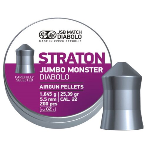 Пули для пневматики JSB Jumbo Monster Straton 5,5мм 1,645г (200шт)