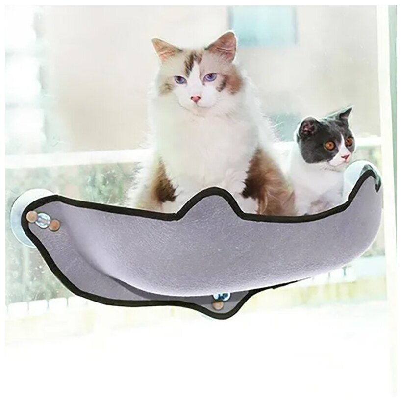 Гамак для кошек на окно на присосках, лежанка для кошек Mr Dog - фотография № 3