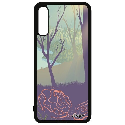 фото Противоударный чехол на смартфон // samsung galaxy a70 // "лесные розы" дерево дизайн, utaupia, цветной