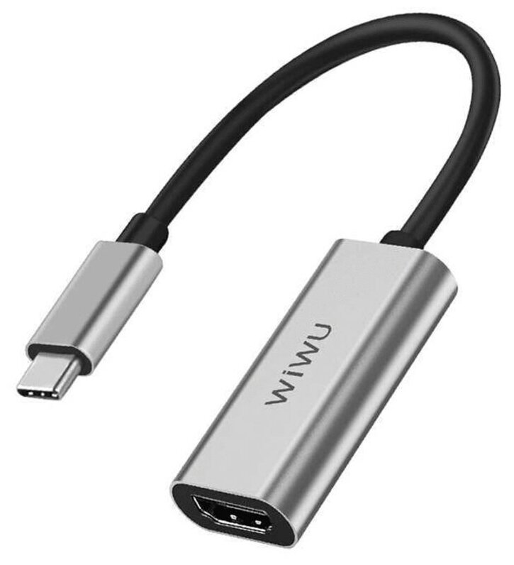 Переходник WiWU Alpha Type C to HDMI Adapter, серый