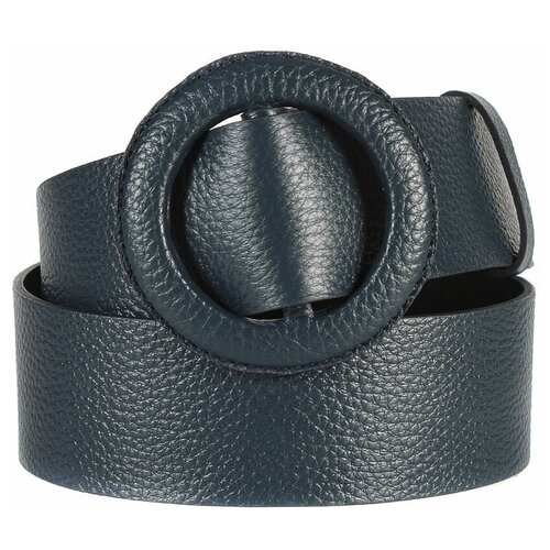 фото Ремень/ремень женский/натуральная кожа/mayger/а-рн-5010-1/синий/130/цельнокроеный/с круглой пряжкой/подарочная упаковка