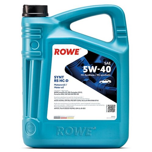 Моторное масло ROWE HIGHTEC SYNT RS HC-D SAE 5W-40 5л