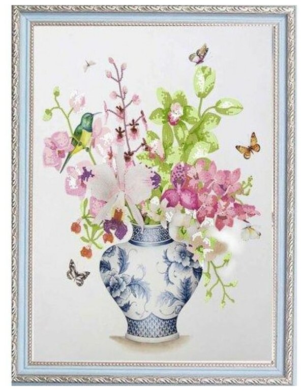 Рисунок на ткани Конёк "Букет из орхидей", 29x39 см