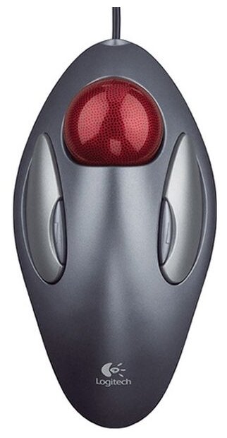 910-000808 Трекбол проводной Logitech Trackman Marble серебристый