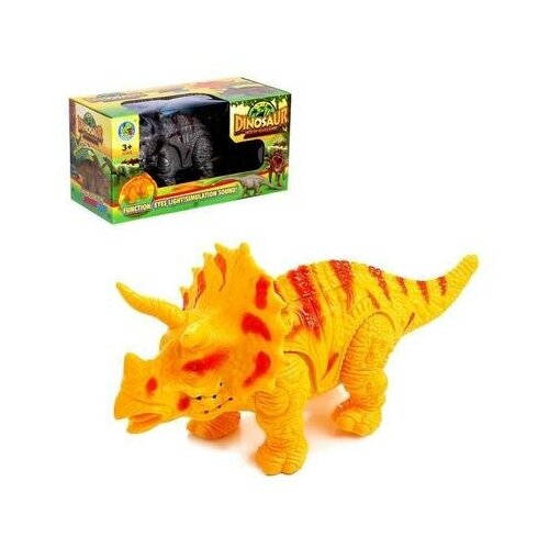 Динозавр Трицератопс, работает от батареек, световые и звуковые эффекты, микс 5429281 . интерактивный динозавр трицератопс световые и звуковые эффекты rs6167b