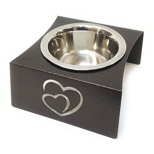 MasterGroom Кормушка напольная металлическая (0.35л), h8см, Mastergroom DZ10162