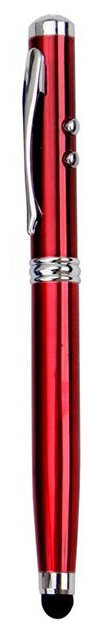 Стилус GSMIN D10 универсальный с фонариком и указкой (Красный)