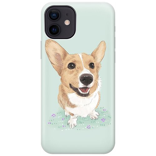 фото Ультратонкий силиконовый чехол-накладка для apple iphone 12 / 12 pro с принтом "корги" gosso