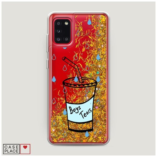 Жидкий чехол с блестками Boys Tears на Samsung Galaxy A31 / Самсунг Галакси А31