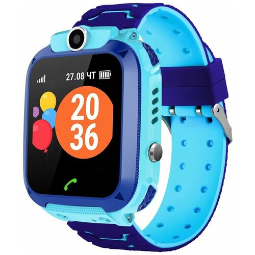 Детские смарт-часы Geozon Kid G-W21BLU, 1.44″, TFT, SIM, камера, GPS, 430 мАч, голубые