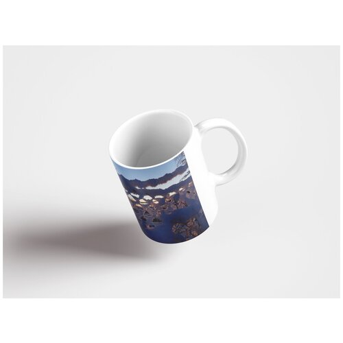 фото Кружка "зимняя магия, изгородь, снег 320 мл. белая" lotsprints