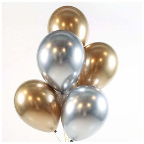фото Набор воздушных шариков "серебро/золото" (10 шт. 25 см.) волшебный мир