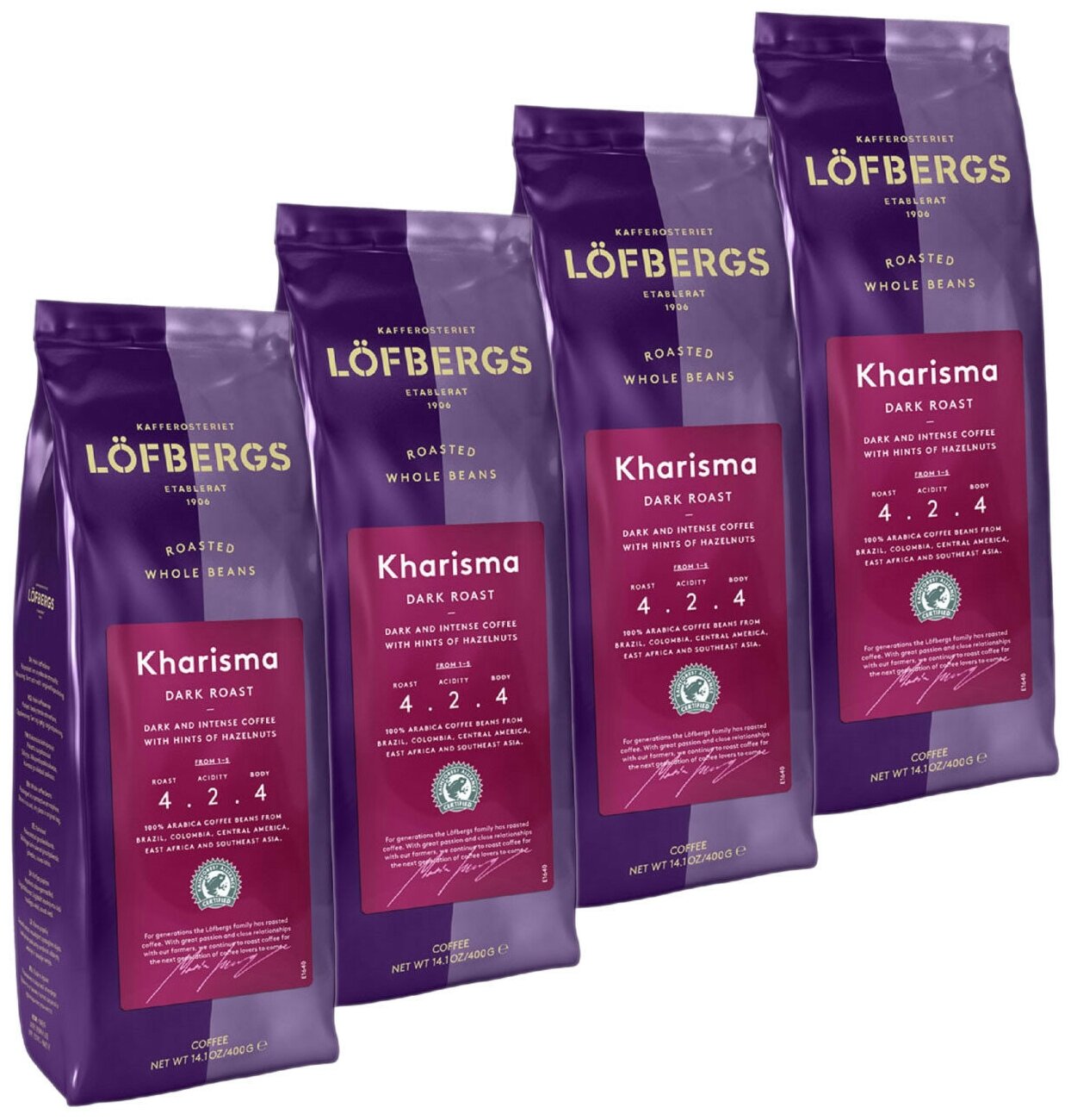 Кофе в зернах Lofbergs Kharisma, 4x400г