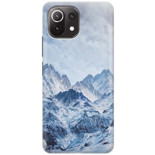 Ультратонкий силиконовый чехол-накладка для Xiaomi Mi 11 Lite 4G с принтом Снежные горы ультратонкий силиконовый чехол накладка для xiaomi mi 10 с принтом снежные горы