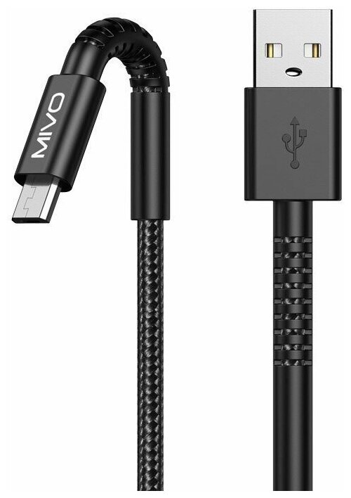 Кабель для зарядки телефона / USB-Micro USB Mivo MX-60M, 2м для Android / Шнур с быстрой зарядкой / Провод для зарядки телефона