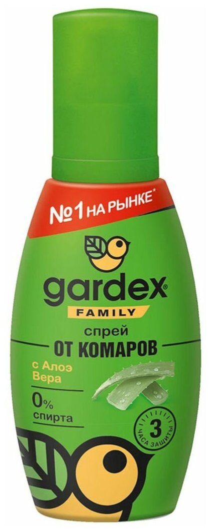 Спрей Family с алое вера от комаров Gardex 100 мл Россия