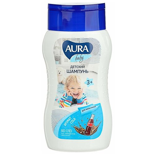 AURA BABY Детский шампунь для мальчиков 3+, 200мл