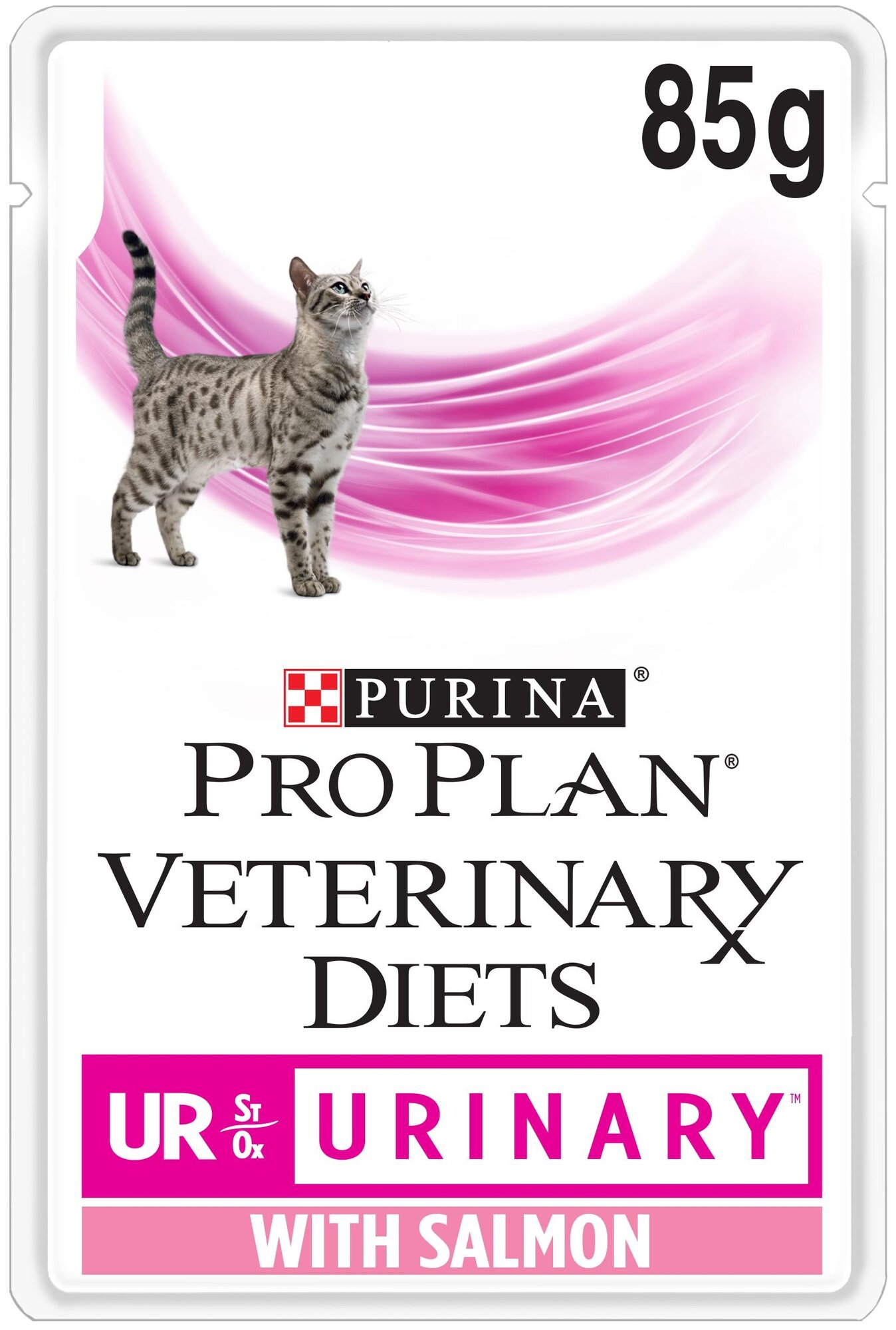 Purina (вет. корма паучи) Паучи Кусочки в соусе для кошек при мочекаменной болезни с лососем (Feline UR) 1238167112308816 | Veterinary Diets UR 0,085 кг 25200 (2 шт) - фотография № 3