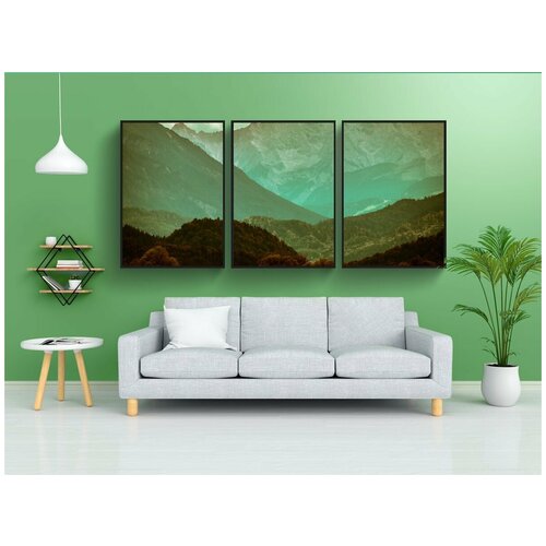 фото Набор модулных постеров для интерьера "горы, альпы, горы веттерштайн" 60x90 см. в тубусе, без рамки lotsprints