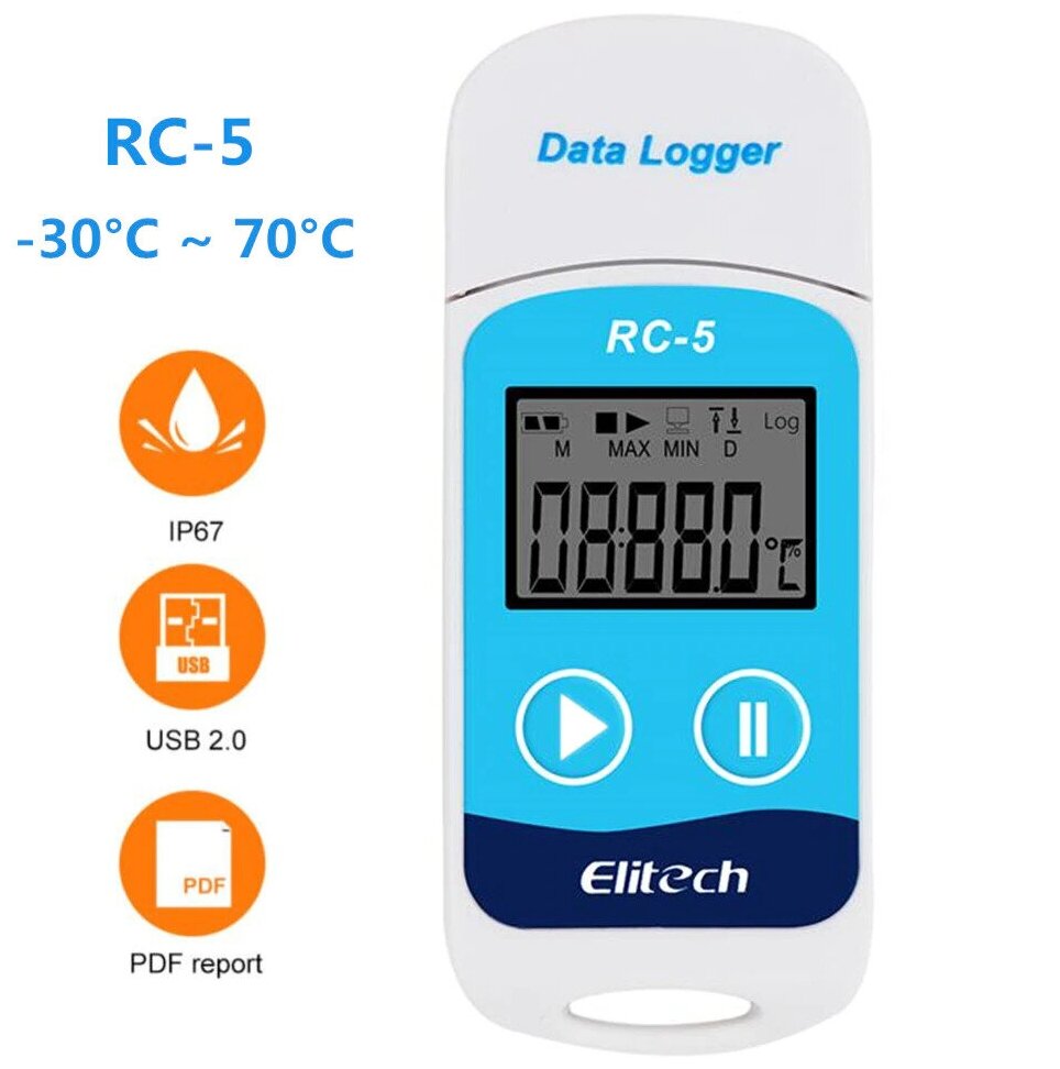 USB регистратор (логгер) температуры Elitech RC-5 - фотография № 3