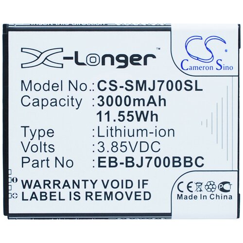 Аккумулятор CS-SMJ700SL EB-BJ700BBC для Samsung Galaxy J7 SM-J700H 3.85V / 3000mAh / 11.55Wh ferising eb bj700cbe eb bj700bbc battery for samsung galaxy j7 2015 j7009 j7000 sm j700f sm j701f sm j700m sm j700h ds batteries