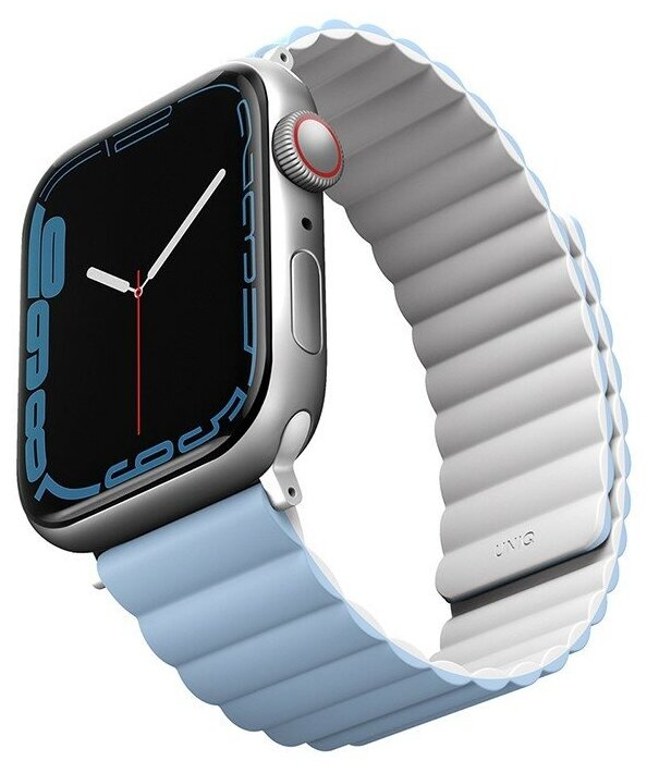 Ремешок Uniq Revix reversible Magnetic для Apple Watch 41/40/38 мм, цвет Белый/Голубой (White/Blue) (41MM-REVWHTBLU)