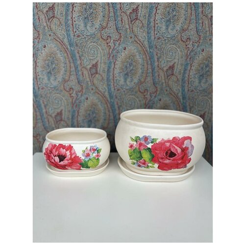 Комплект горшков с подставкой Tango Декупаж