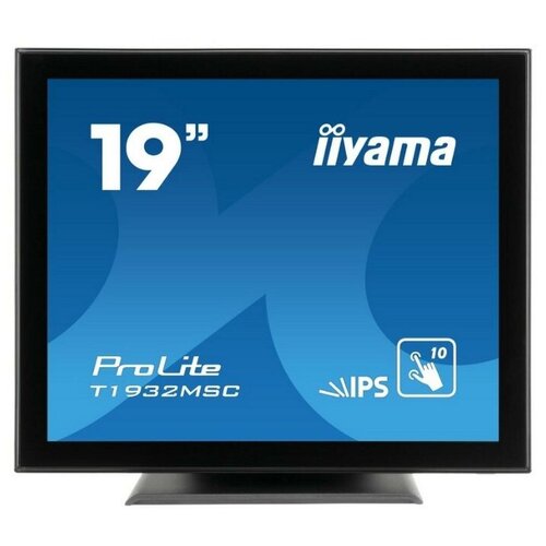 Монитор Iiyama 19 T1932MSC-B5X черный IPS LED 5ms 54 DVI MM матовая 250cd 170гр160гр 1280x1024 D-Sub HD READY USB Touch 7642000₽