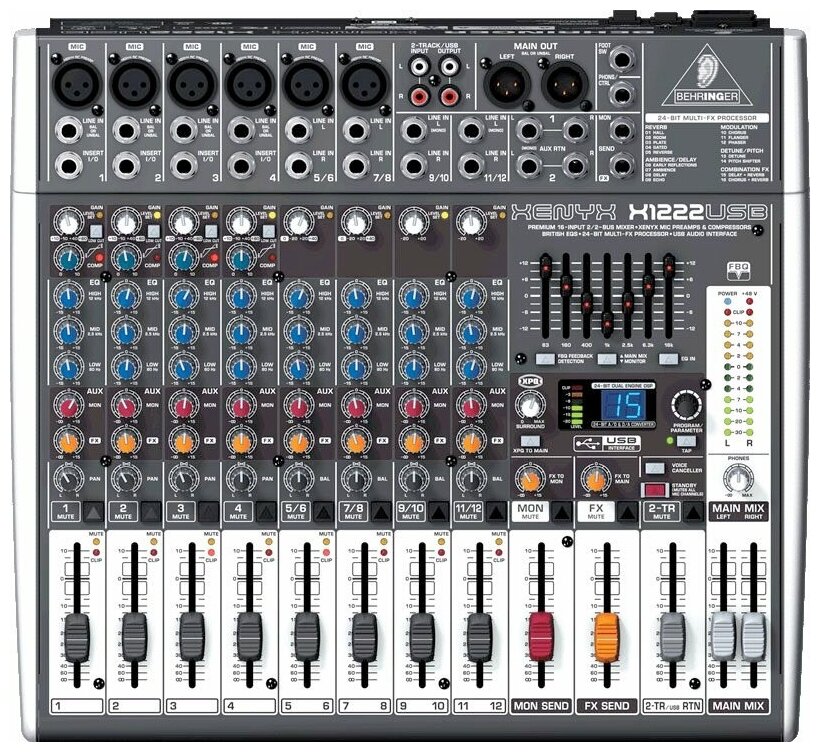 Behringer Xenyx X1222USB микшерный пульт с USB-интерфейсом