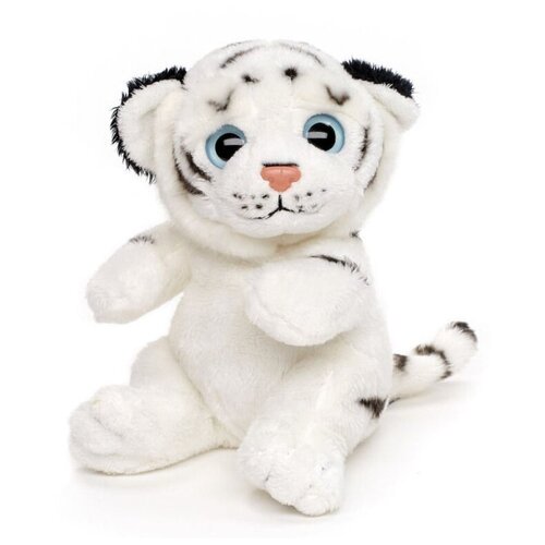Игрушка мягконабивная LEOSCO Дикие детеныши Тигренок белый 18 см игрушка мягконабивная leosco дикие кошки тигр белый 26 см