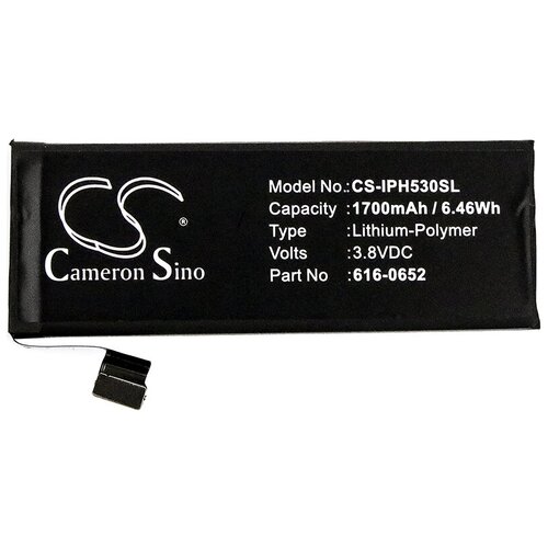 Аккумулятор CameronSino для APPLE iPhone 5S CS-IPH530SL 3.8V 1700mAh 6.46Wh 063260