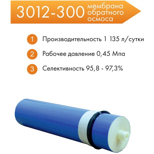 Мембрана обратного осмоса CM-3012-300 мембрана обратного осмоса cm 2012 100