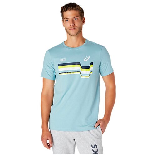 фото Футболка asics 77 tee размер s, голубой