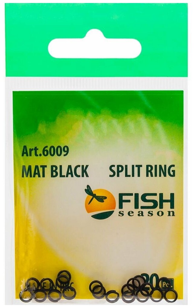 Кольца заводные Fish Season SPLIT RING 6009 Mat Black 3.5 мм 3 кг (20 шт/уп)