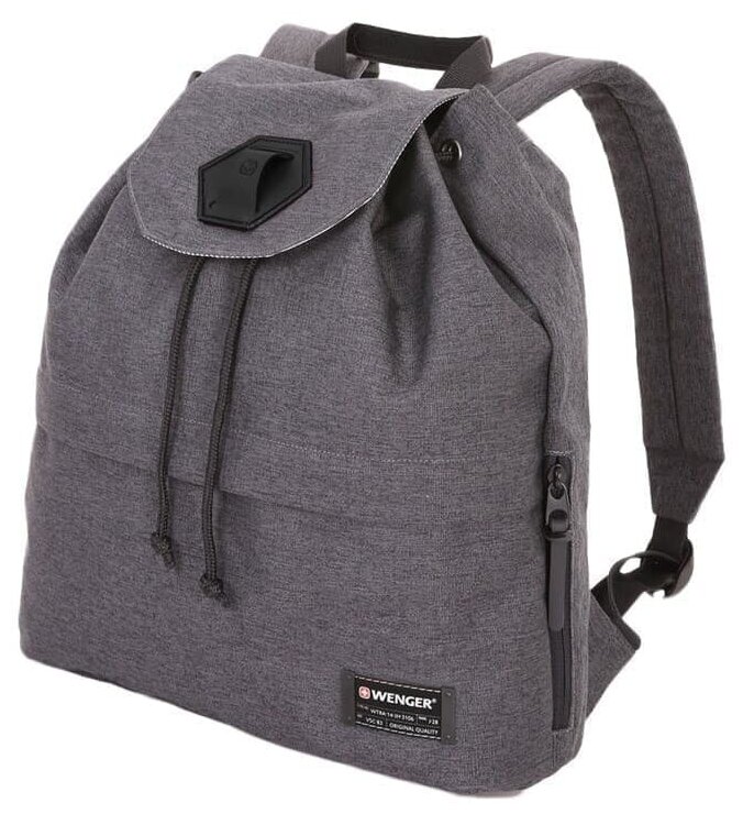 Рюкзак WENGER 13", cерый, ткань Grey Heather/ полиэстер 600D PU , 33х13х39 см, 16 л