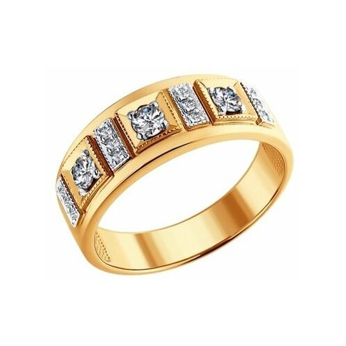 Кольцо SOKOLOV Diamonds из золота с бриллиантами 1010320, размер 20