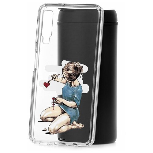 фото Чехол на samsung galaxy a7 2018 a750 kruche print рисуя любовь / чехол для samsung / чехол с рисунком / чехол с принтом / чехол для самсунг / чехол для самсунг / бампер на гелакси / чехол накладка для гэлэкси / противоударная накладка для samsung galaxy / защита для galaxy / защита на samsung / cиликоновый чехол для samaung galaxy / пластиковый чехол на самсунг / защитный чехол для самсунг / чехольчик / защита телефона / ударопрочный чехол / галакси кruче,kruche