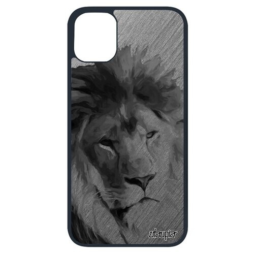 фото Противоударный чехол для мобильного // apple iphone 11 pro // "лев" король львица, utaupia, серый