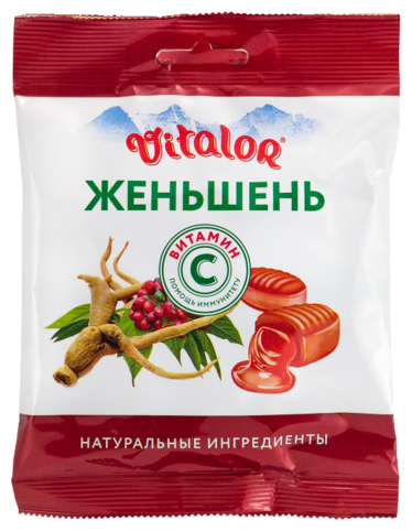 Леденцы Vitalor Женьшень с витамином С, 60 г - фотография № 2