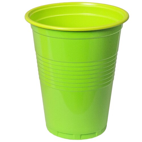 Стакан пластиковый • 180мл D70 мм PS зеленый/желтый диапазон • 100 шт