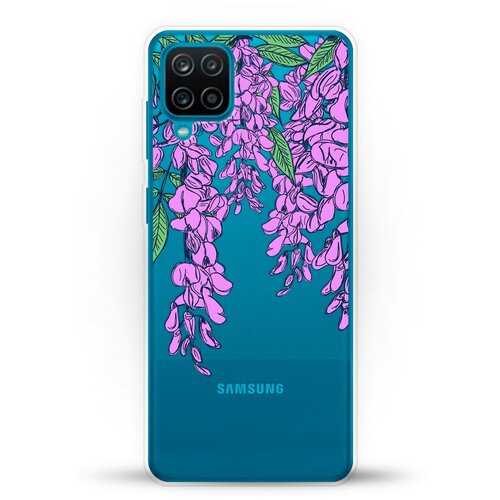 фото Силиконовый чехол цветы фиолетовые на samsung galaxy a12 andy & paul
