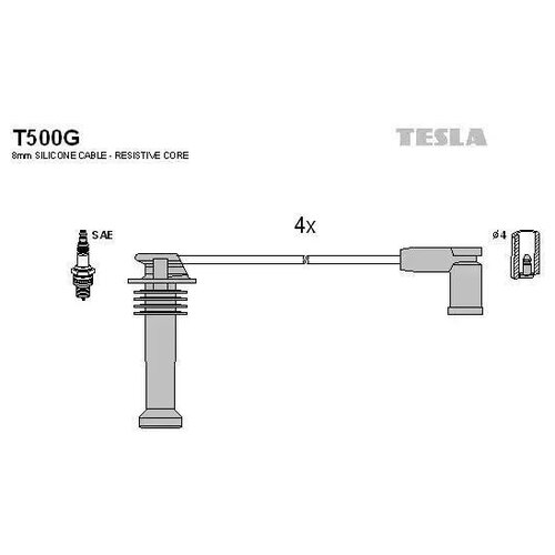 TESLA T500G Провода зажигания