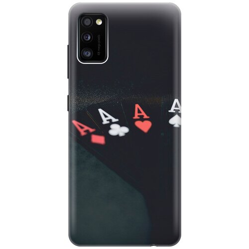 фото Силиконовый чехол на samsung galaxy a41 / самсунг а41 с эффектом блеска "флеш-рояль gosso