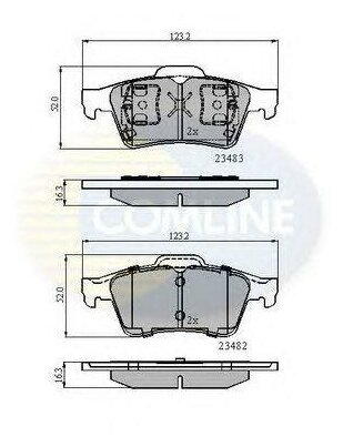 COMLINE CBP0946 колодки ЗАД NIS PRIMERA 1.6-2.2DI/REN ESPACE/LAGUNA 1.6-2.2DCI/3.0 01-