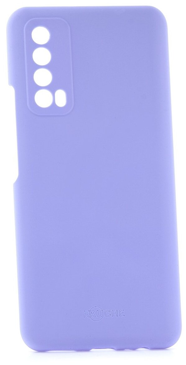 Чехол на Huawei P Smart 2021 Kruche Silicone Plain Lilac purple, противоударный пластиковый кейс, защитный силиконовый бампер, софттач накладка