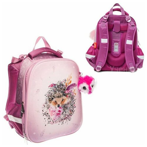 Рюкзак Hatber ERGONOMIC-Мягкие колючки- 37X29X17 СМ EVA материал светоотраж. 2 отделения 2 кармана