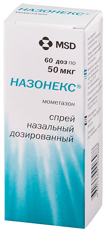 Назонекс спрей НАЗ. 50МКГ/доза 60ДОЗ 10Г